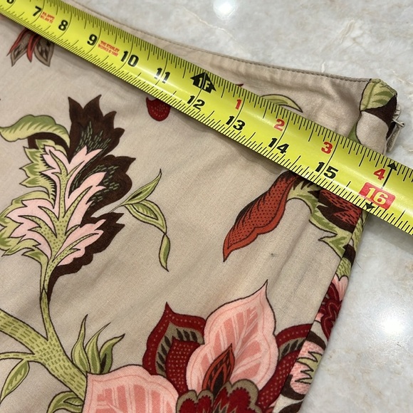 Ann‎ Taylor Flouncy Fit and Flare Tiered Skirt Floral Cotton Lined Size 6 - Picture 6 of 12
